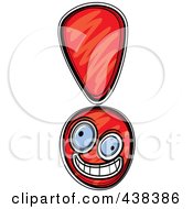 Poster, Art Print Of Goofy Red Exclamation Point Character