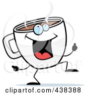 Poster, Art Print Of Coffee Cup Doing A Happy Dance