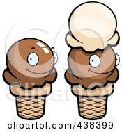 Royalty Free RF Clipart Illustration Of A Digital Collage Of Sugar Ice Cream Cones by Cory Thoman