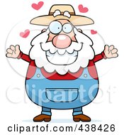 Royalty Free RF Clipart Illustration Of A Loving Prospector With Open Arms by Cory Thoman