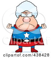 Royalty Free RF Clipart Illustration Of A Mad Plump Super Granny