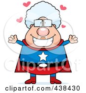 Poster, Art Print Of Plump Super Granny With Open Arms