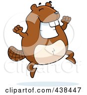 Poster, Art Print Of Beaver Jumping