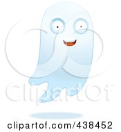 Royalty Free RF Clipart Illustration Of A Friendly Little Ghost by Cory Thoman