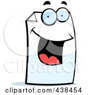Royalty Free RF Clipart Illustration Of A Happy Sheet Of Paper