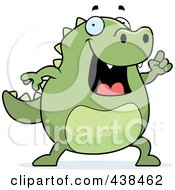 Royalty Free RF Clipart Illustration Of A Lizard With An Idea