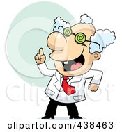 Royalty Free RF Clipart Illustration Of A Male Scientist With An Idea