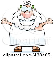 Royalty Free RF Clipart Illustration Of A Plump Greek Man With Open Arms by Cory Thoman