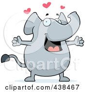 Poster, Art Print Of Loving Elephant With Open Arms