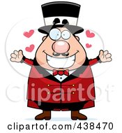 Royalty Free RF Clipart Illustration Of A Loving Circus Man With Open Arms by Cory Thoman