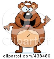 Royalty Free RF Clipart Illustration Of A Chubby Bear With An Idea
