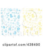 Poster, Art Print Of Digital Collage Of Blue And Yellow Easter Patterns