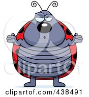 Royalty Free RF Clipart Illustration Of A Plump Careless Ladybug Shrugging