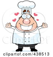 Royalty Free RF Clipart Illustration Of A Loving Male Chef With Open Arms