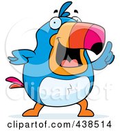 Royalty Free RF Clipart Illustration Of A Chubby Toucan With An Idea by Cory Thoman