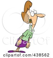 Royalty Free RF Clip Art Illustration Of A Cartoon Businesswoman In A Trance