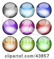 Clipart Illustration Of A Collage Of Shiny Orb Design Elements
