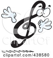 Royalty Free RF Clip Art Illustration Of A Cartoon Treble Clef by toonaday
