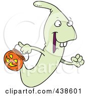 Poster, Art Print Of Cartoon Ghoul Out Trick Or Treating On Halloween