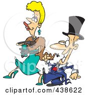Royalty Free RF Clip Art Illustration Of A Cartoon Opera Couple Walking