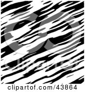 Clipart Illustration Of A Background Of Varying Black Zebra Stripes