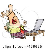 Royalty Free RF Clip Art Illustration Of A Cartoon Businessman Crying Over A Lost Opportunity by toonaday