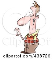 Royalty Free RF Clip Art Illustration Of A Cartoon Man Winking And Gesturing OK