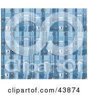 Clipart Illustration Of A Blue Abstract Background Of Squares