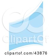 Poster, Art Print Of Blue Background With Swooshes And White Space