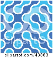 Clipart Illustration Of An Abstract Blue Background With Water Drops