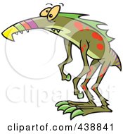 Royalty Free RF Clip Art Illustration Of A Cartoon Weird Monster