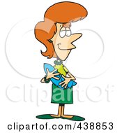 Royalty Free RF Clip Art Illustration Of A Cartoon Happy Mother Holding A Newborn Baby