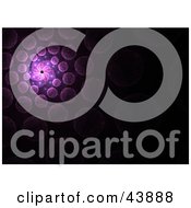 Poster, Art Print Of Purple Spiraling Orb Vortex On Black