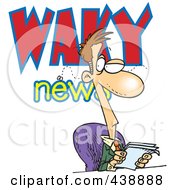 Cartoon Waky News Anchor