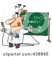 Royalty Free RF Clip Art Illustration Of A Cartoon Man Discussing Science