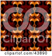 Poster, Art Print Of Retro Background Of Red Brown And Orange Designs
