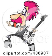Royalty Free RF Clip Art Illustration Of A Cartoon Nerdy Guitarist by toonaday