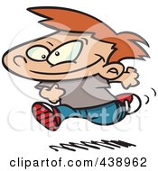 Poster, Art Print Of Cartoon Boy Running