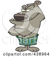 Royalty Free RF Clip Art Illustration Of A Cartoon Bear In A Kilt