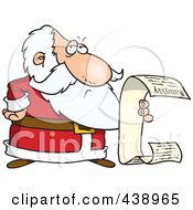 Poster, Art Print Of Cartoon Santa Reading His Naughty List