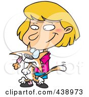 Poster, Art Print Of Cartoon Girl Mangling Her Kitty