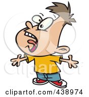 Royalty Free RF Clip Art Illustration Of A Cartoon Boy Yelling
