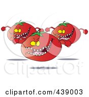 Royalty Free RF Clip Art Illustration Of Cartoon Monster Tomatoes by toonaday