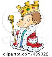 Royalty Free RF Clip Art Illustration Of A Cartoon King Boy