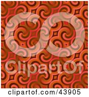 Poster, Art Print Of Red Retro Background Of Swirls
