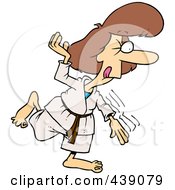 Poster, Art Print Of Cartoon Karate Woman