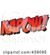 Royalty Free RF Clip Art Illustration Of A Cartoon Red Kapow