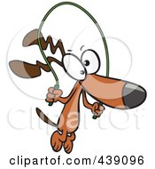 Poster, Art Print Of Cartoon Dog Jumping Rope