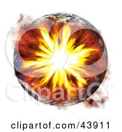 Poster, Art Print Of Earth Exploding During A Terrorist Bombing Or Nuclear War