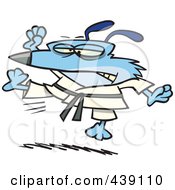 Poster, Art Print Of Cartoon Karate Dog Jumping